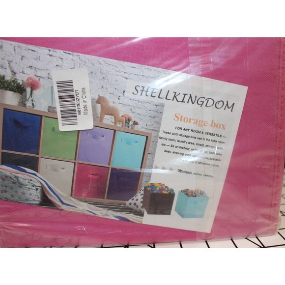 Storage Bins Foldable Fabric Storage Cubes 6 Pack Color: Fuchsia/Pink - Picture 2 of 5